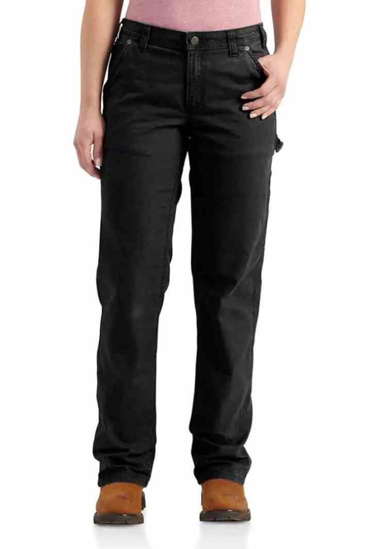 Pantaloni dama - Bumbac - Negru -