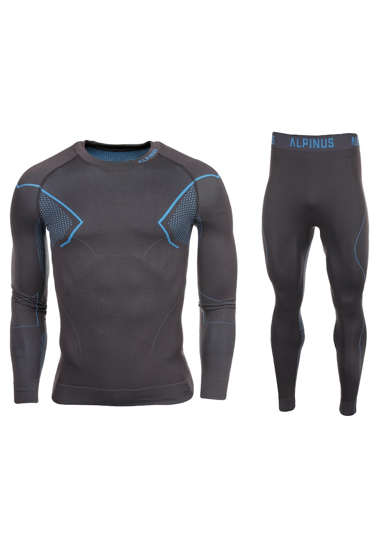 Lenjerie termoactiva barbati - Poliamida - Gri/ Albastru -