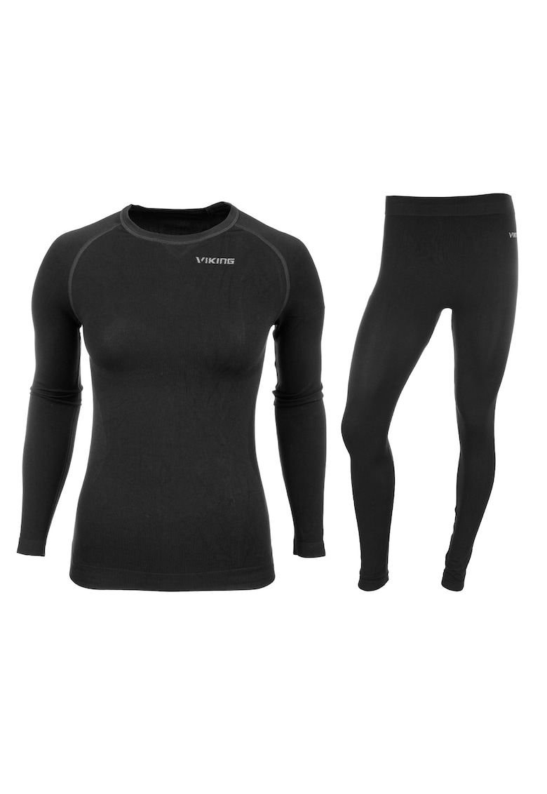 Echipament sport termoactiv pentru femei - Alpinus - Poliamida - Negru/Gri -