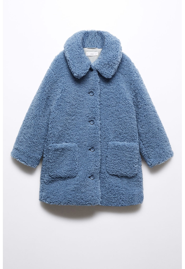 Palton de blana shearling sintetica cu buzunare