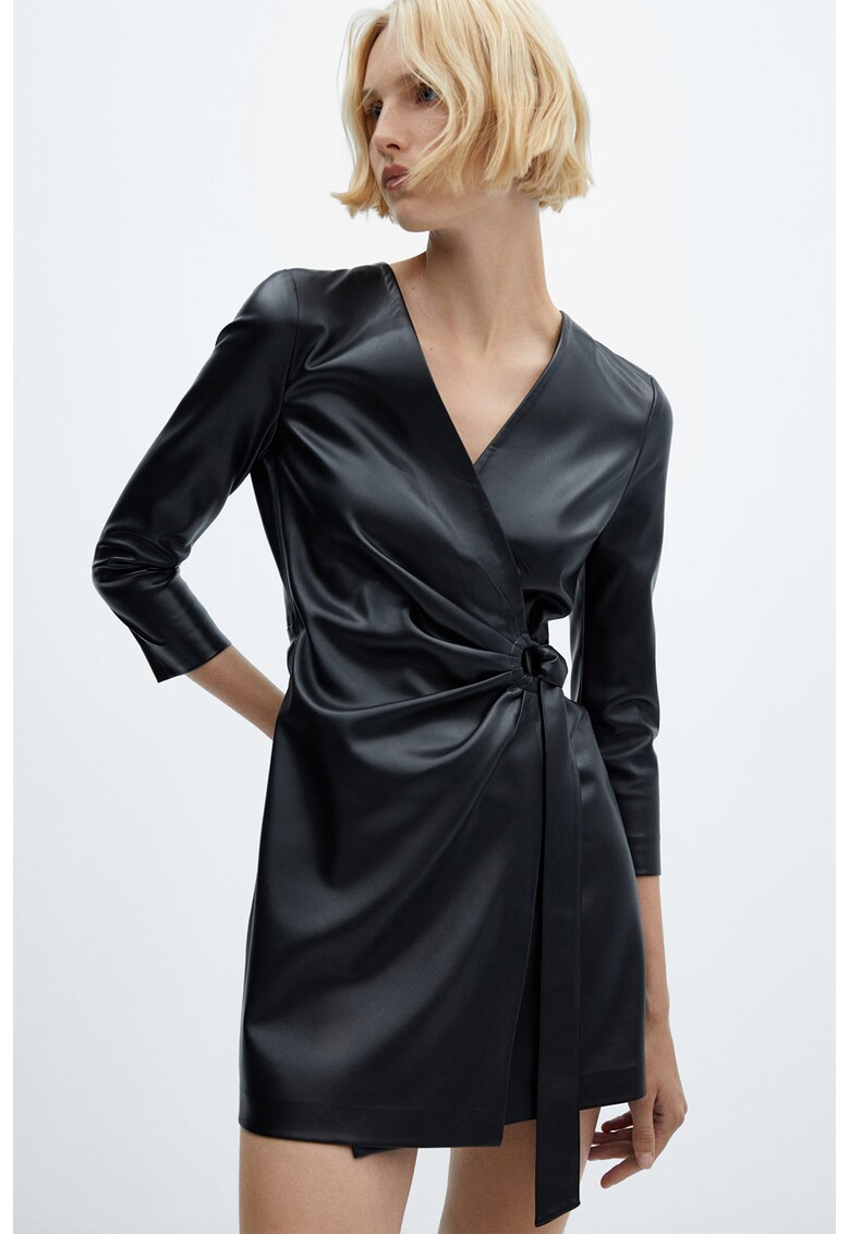 Rochie petrecuta de piele ecologica Emily