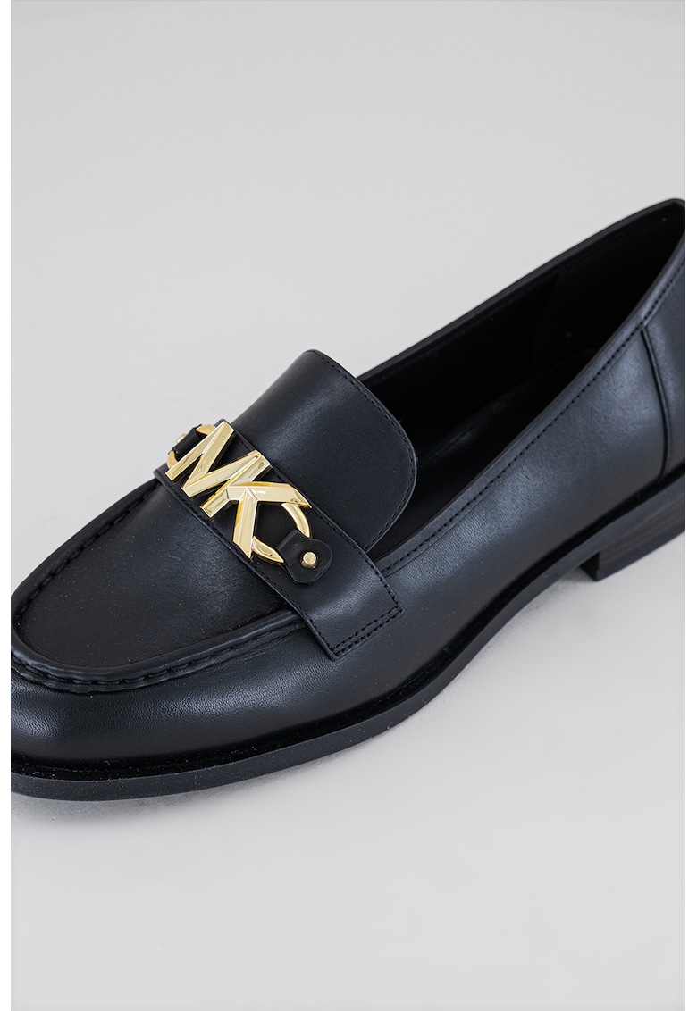 Pantofi loafer de piele cu logo metalic