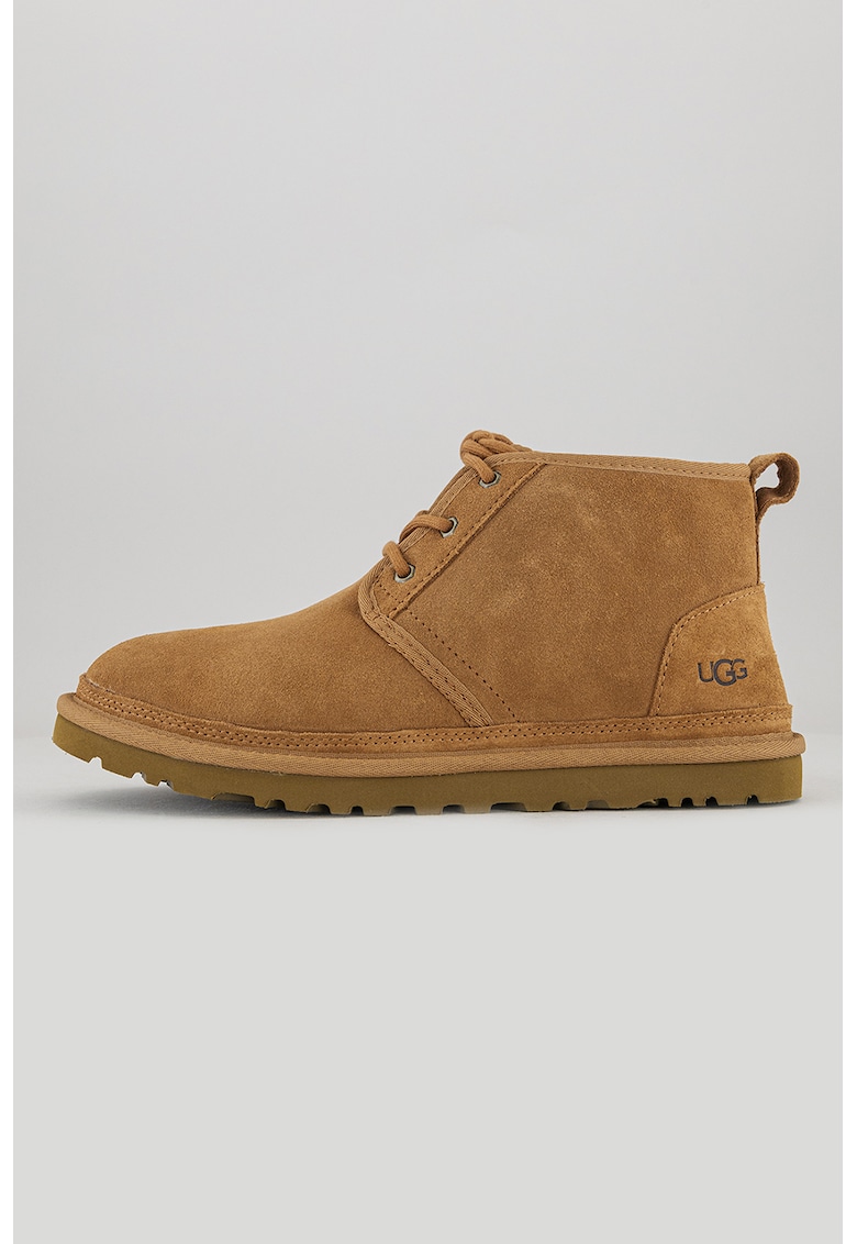 Ghete chukka de piele intoarsa Neumel - Galben inchis