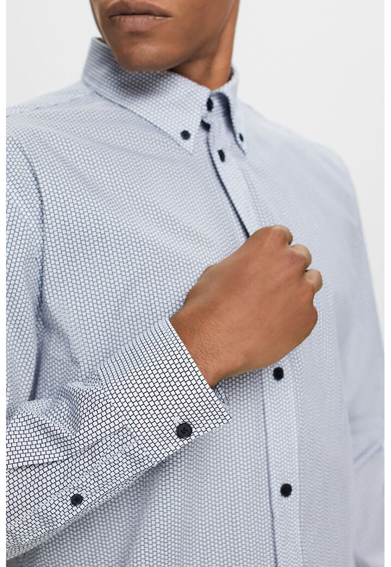 Camasa regular fit cu guler fixat cu nasturi