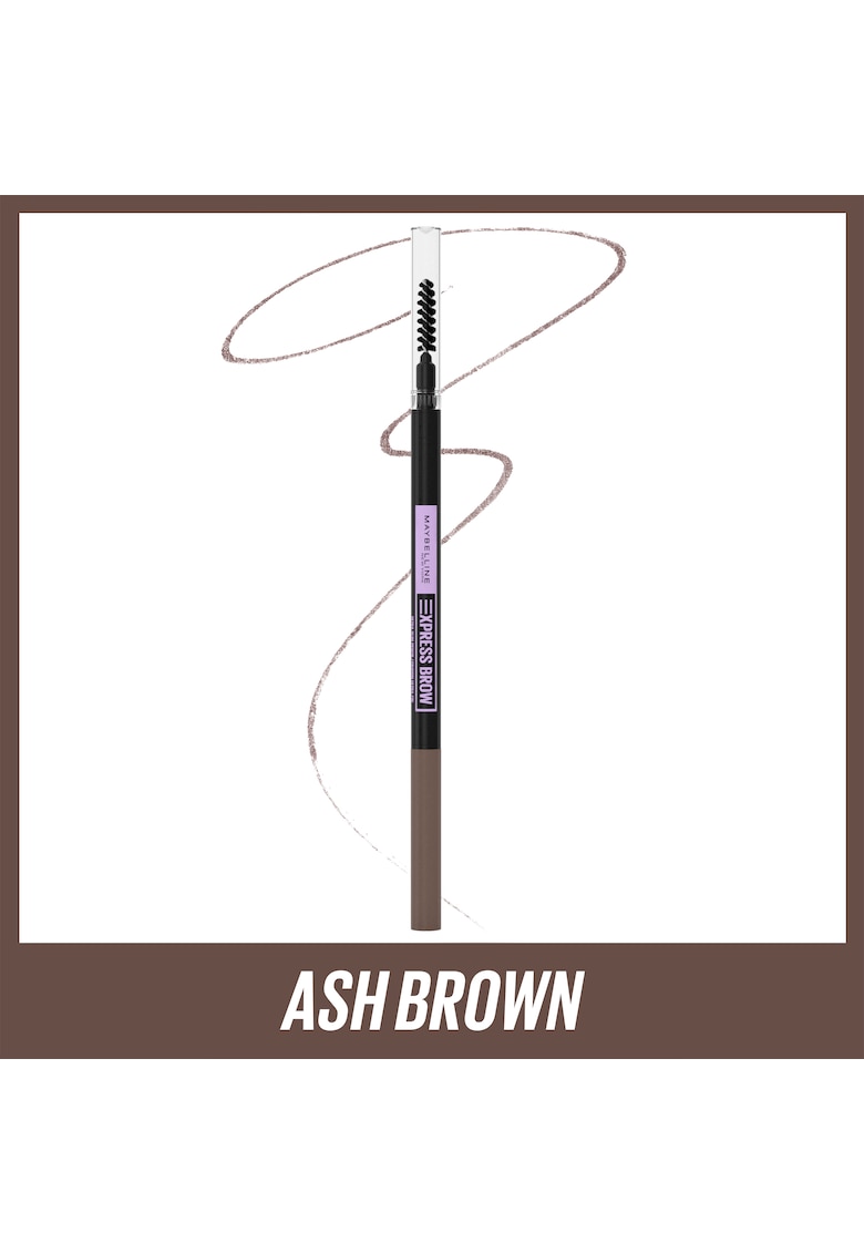 Creion pentru definirea sprancenelor maybelline new york brow ultra slim - 4.5 ash brown - 0.85g