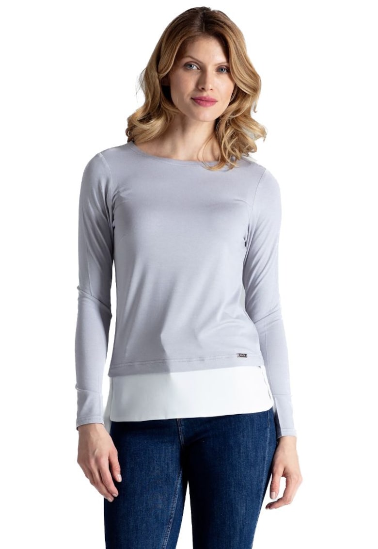 Tricou cu mânecă lungă pentru femei Eiree M374 gri