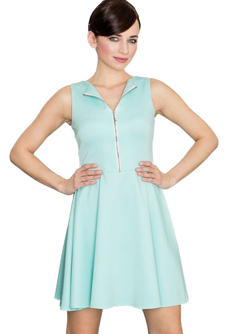 Rochie mini dama Gwymbe K098 menta - Albastru deschis