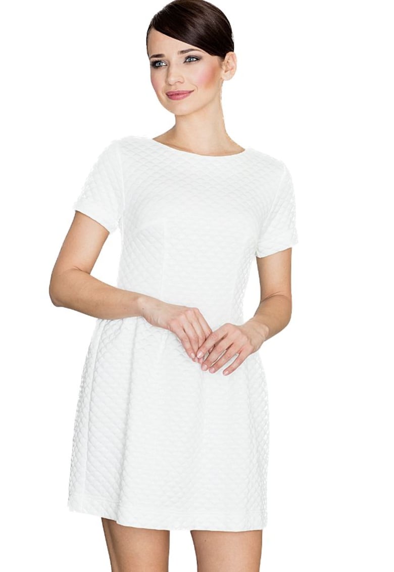 Rochie mini dama Dindralat K147 ecru