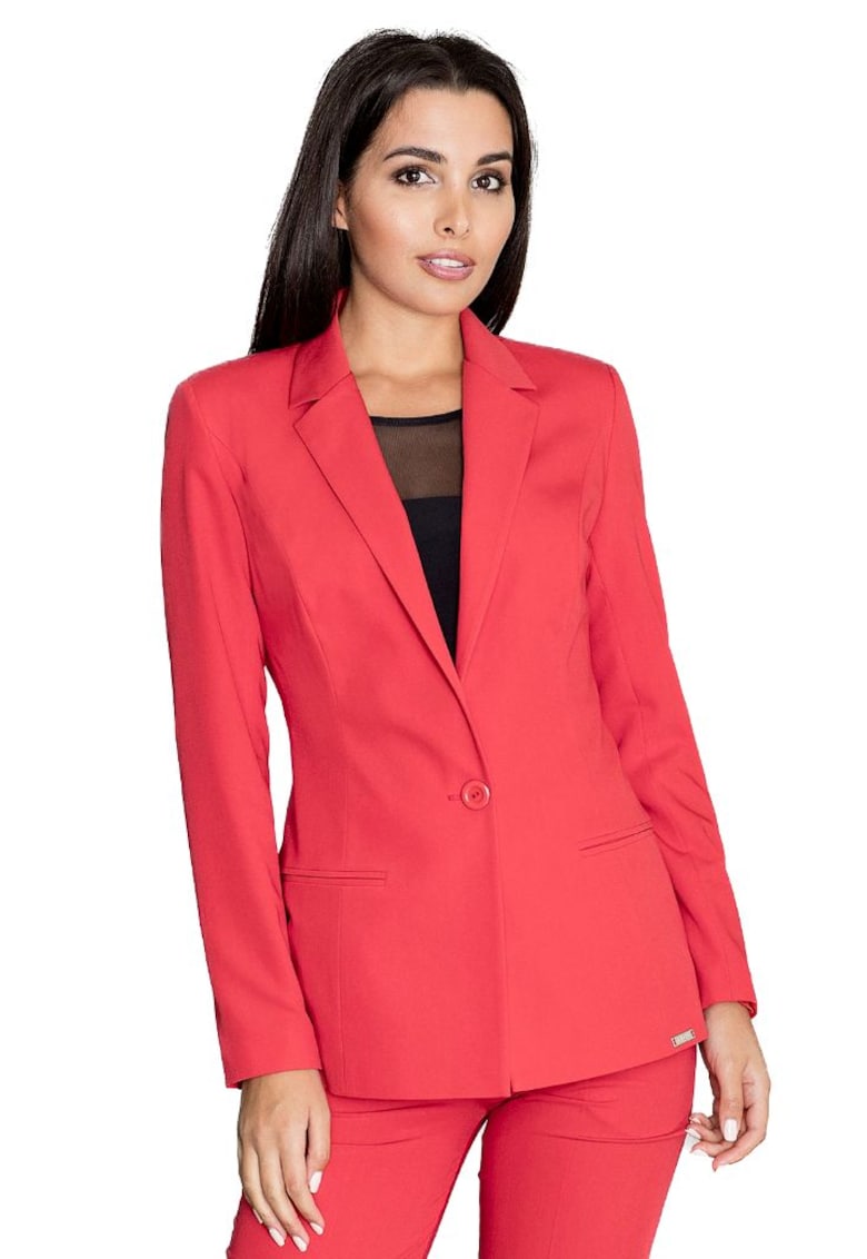 Jachetă formală pentru femei Bleomour M562 roșu