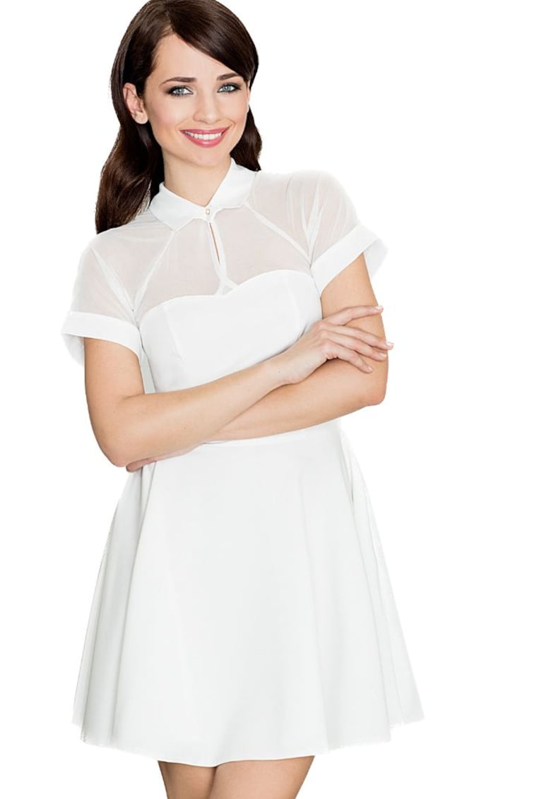 Rochie scurtaenitif - Alb