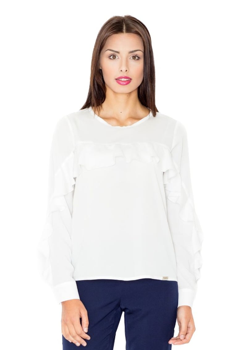 Tricou dama cu maneca lunga Lyorre M466 ecru