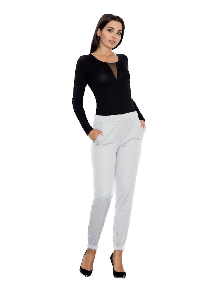 Pantaloni eleganti de dama - Clalla - gri Pantaloni eleganti de dama - Clalla - gri