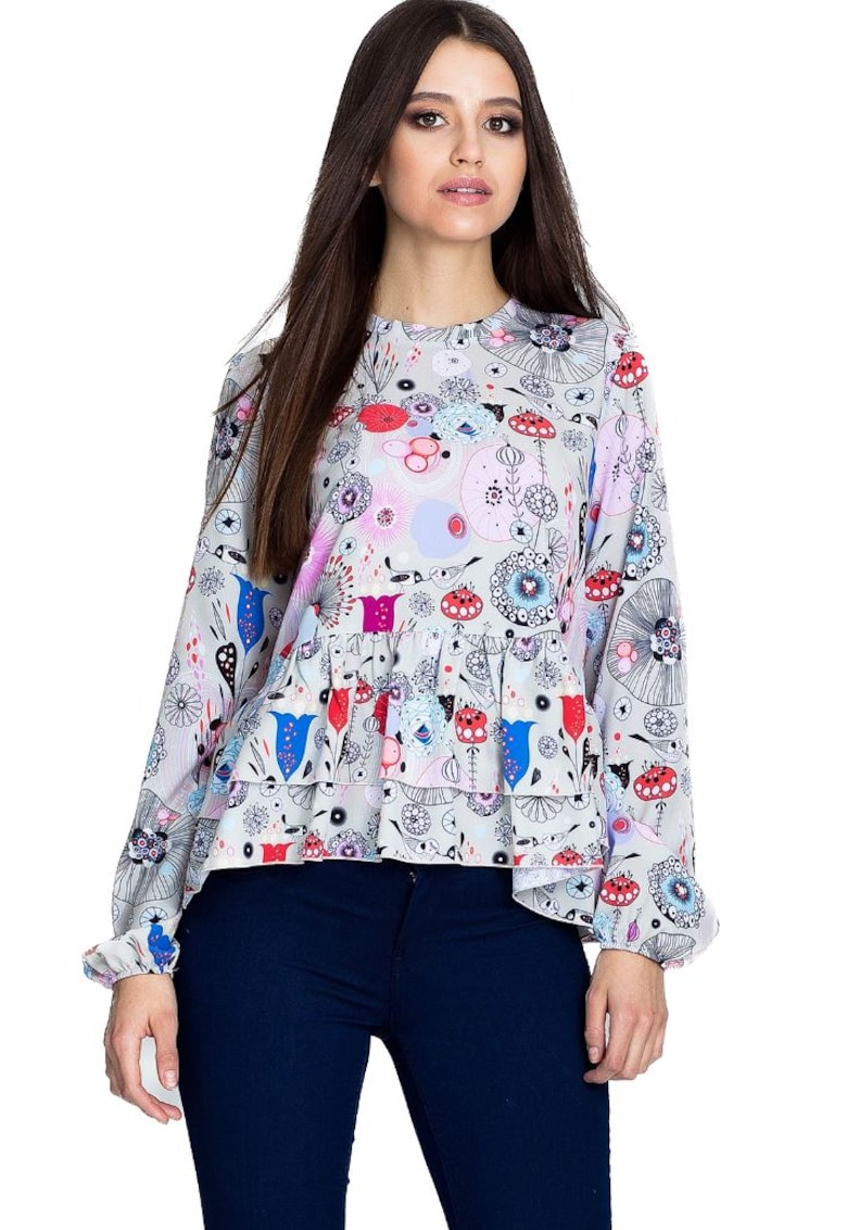 Bluză damă Nidine M594 roz - Alb