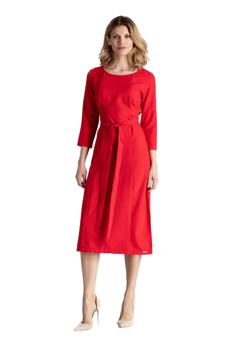 Rochie de seara dama Clalon M631 rosie