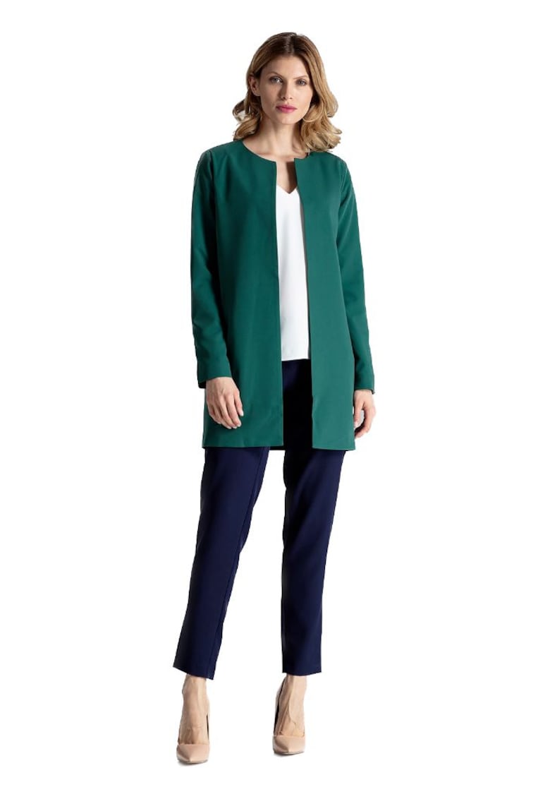 Geaca de dama din lana Helaivance M551 verde