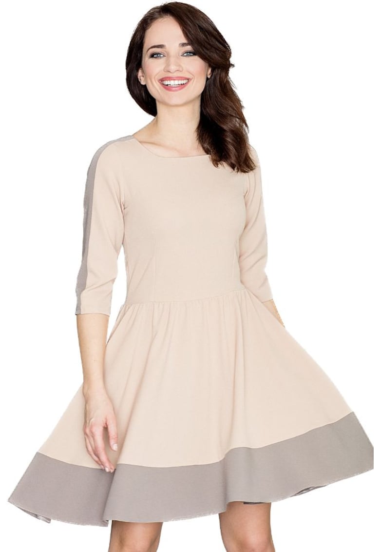 Rochie mini dama Kadyvance K057 bej Rochie mini dama Kadyvance K057 bej