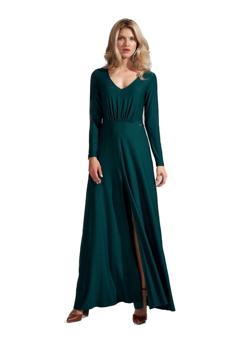 Rochie eleganta dama - Movret - verde - Verde