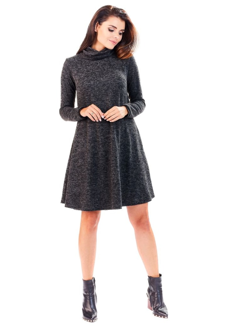 Rochie mini dama Langaine A198 grafit - Gri