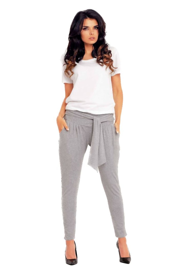 Pantaloni eleganţi de dama - Infinite You - Moramur - gri - - Gri
