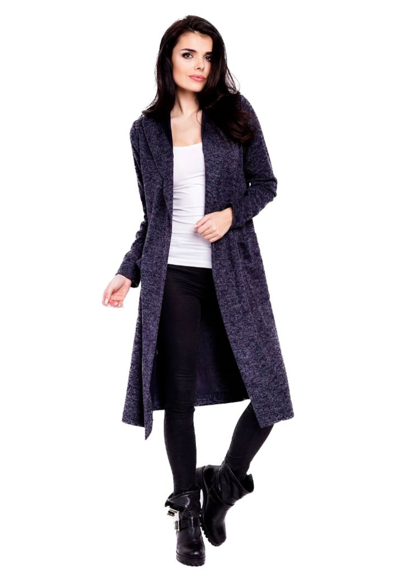 Infinite You Pulover lung damă Esygeus M118 albastru închis - Albastru inchis