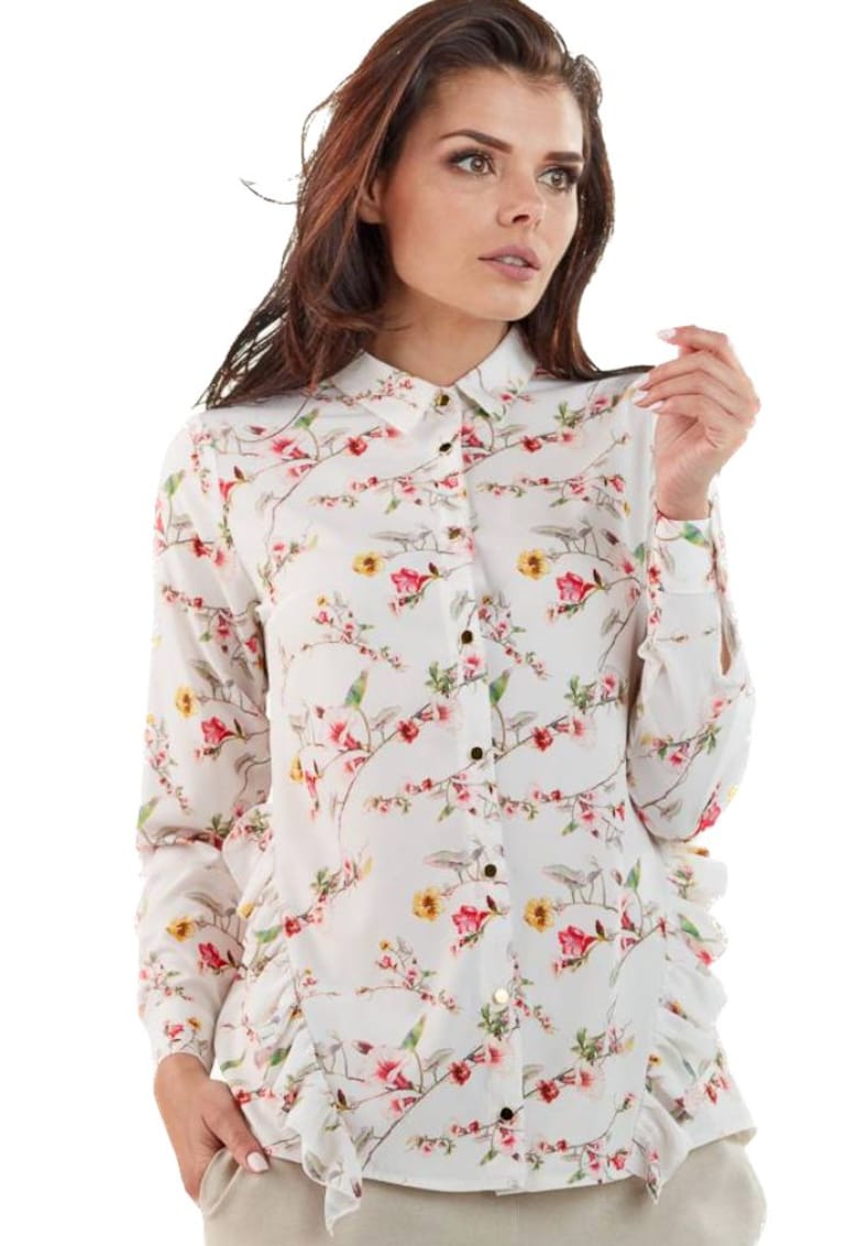 Camasa de dama cu maneci lungi - Infinite You - Gwenenes - ecru - Ecru