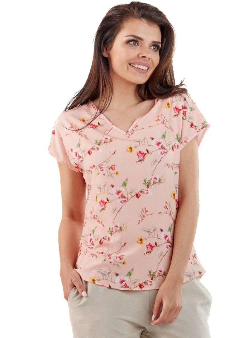 Tricou cu mânecă scurtă pentru femei Infinite You Elizadamor M173 roz - Roz