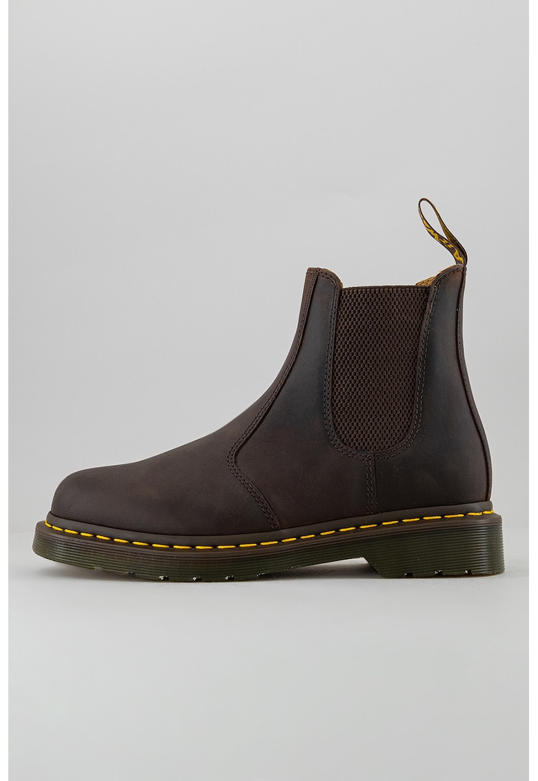 Ghete Chelsea unisex din piele nabuc 2976 - Maro inchis