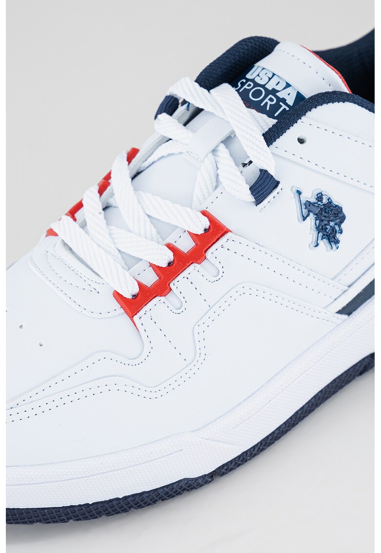 Pantofi sport de piele ecologica cu model colorblock