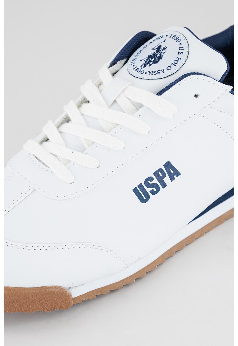 Pantofi sport de piele ecologica cu imprimeu logo