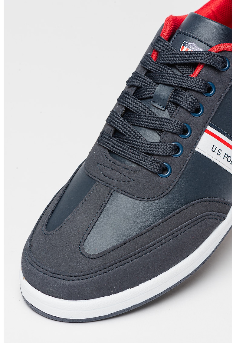 Pantofi sport din piele ecologica cu model colorblock