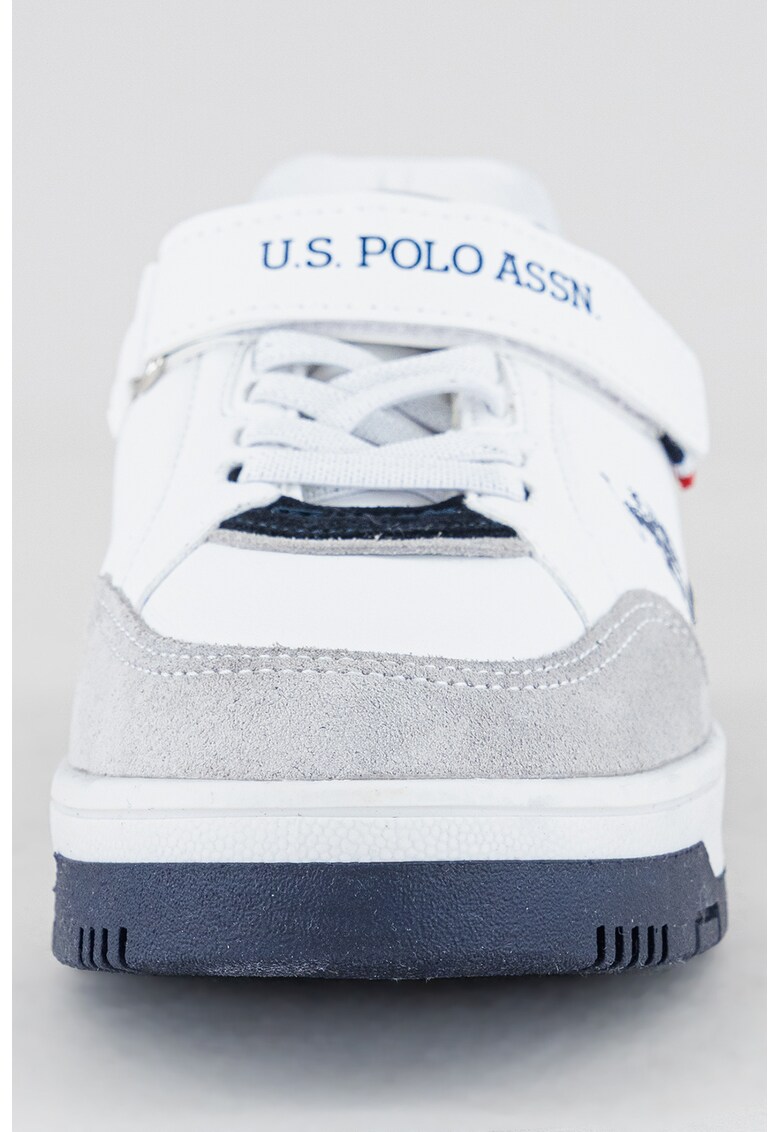 Pantofi sport cu model colorblock si velcro