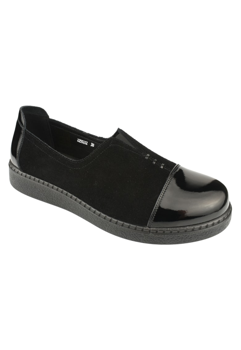 Pantofi casual - dama -  2255Q12-01I negru - piele naturala
