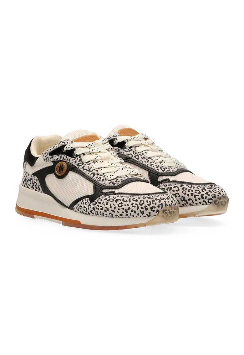 Pantofi sport cu garnituri de piele si piele intoarsa