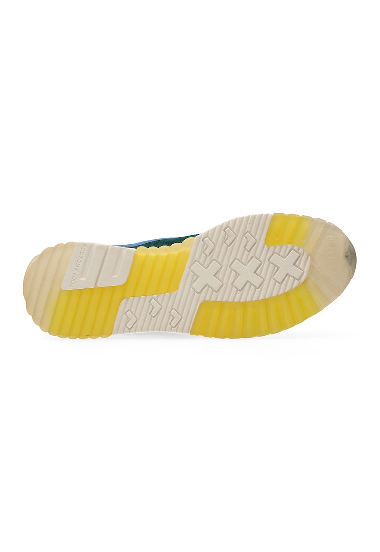 Pantofi sport cu garnituri de piele intoarsa si piele