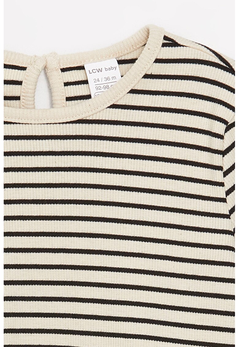 Bluza cu model in dungi si terminatii valurite