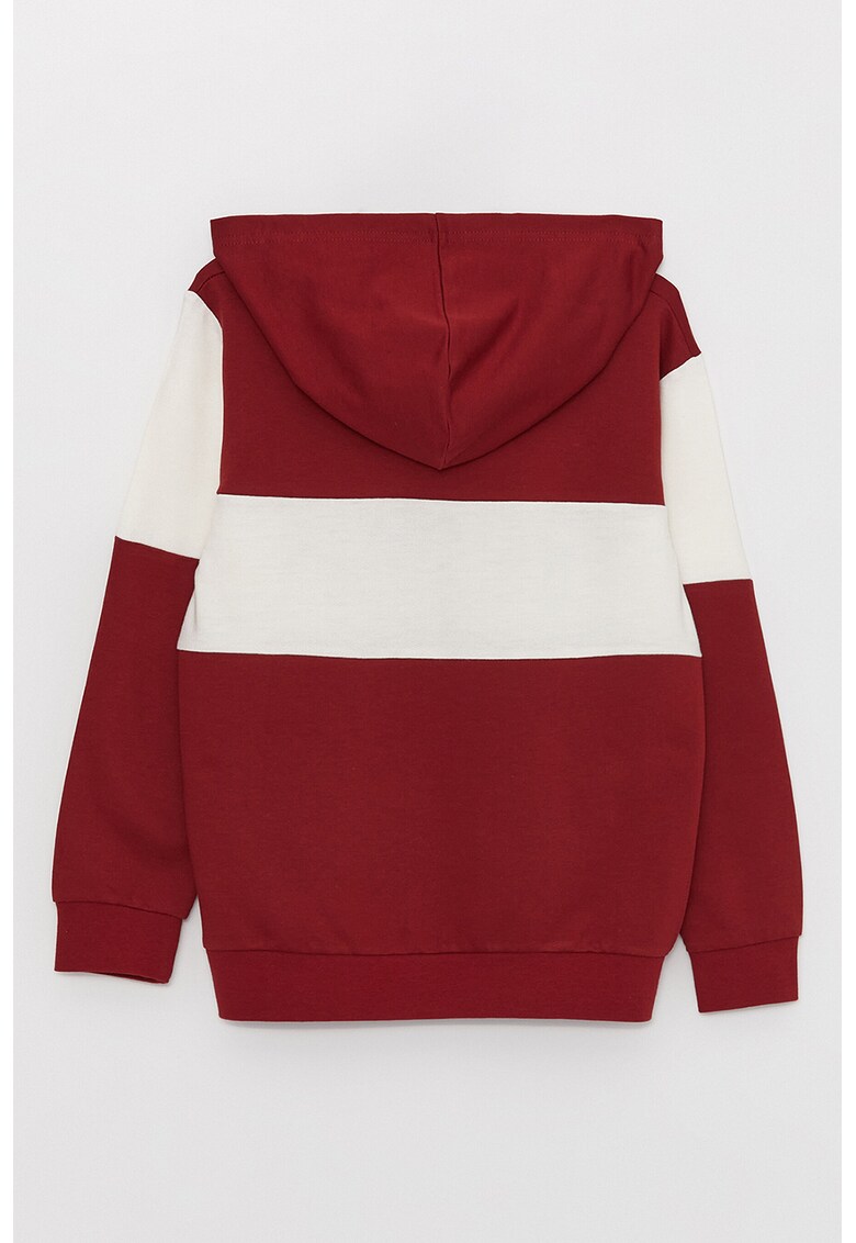 Hanorac cu model colorblock si imprimeu text