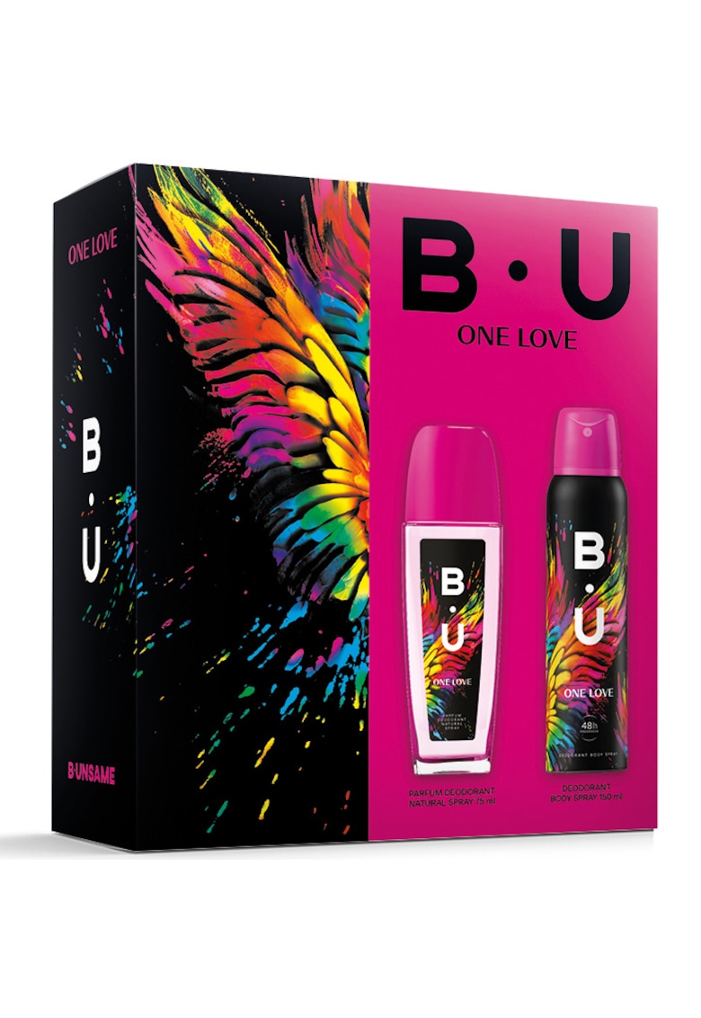 Set cadou B.U One Love: Parfum pentru corp - 75 ml + Deodorant spray pentru corp - 150 ml