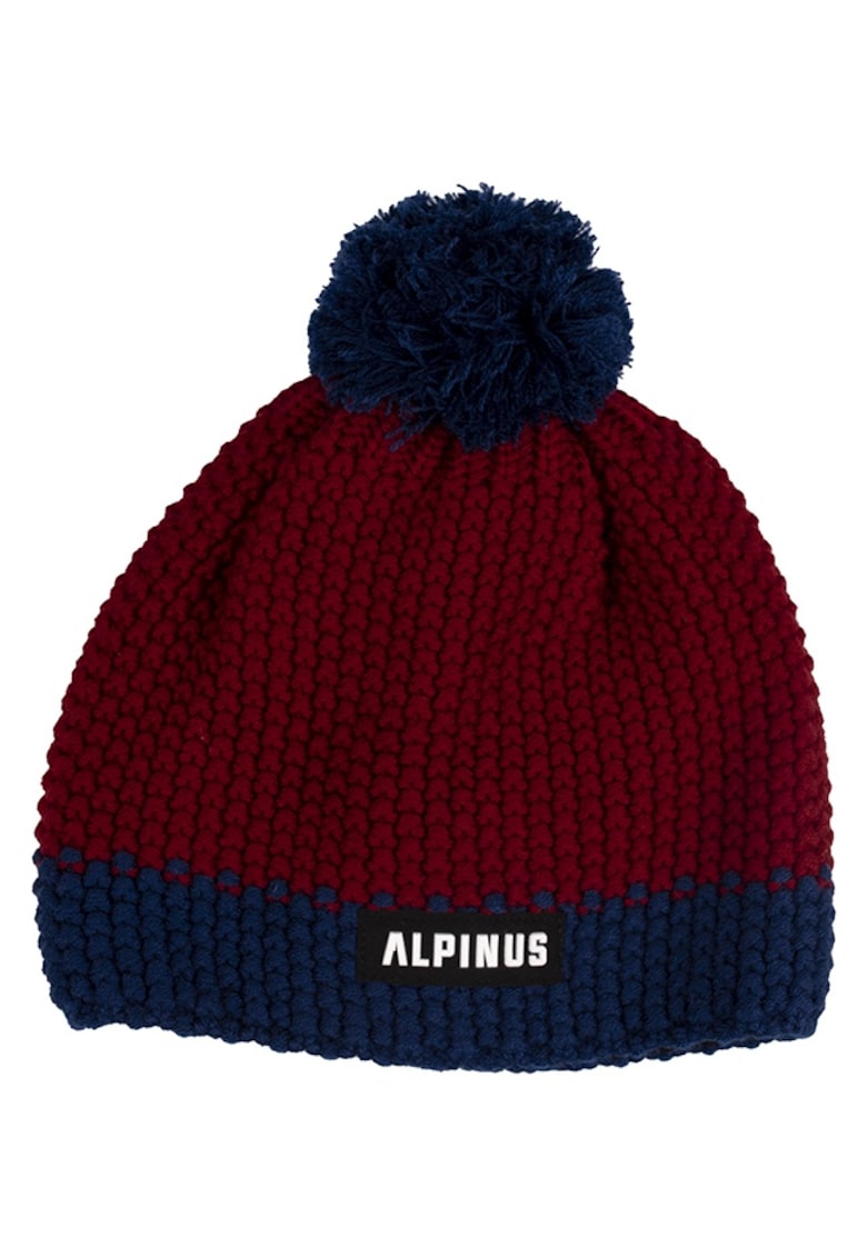 Caciula cu pompon - Mutenia Thinsulate - Lana - Visniu/Bleumarin - S/M INTL