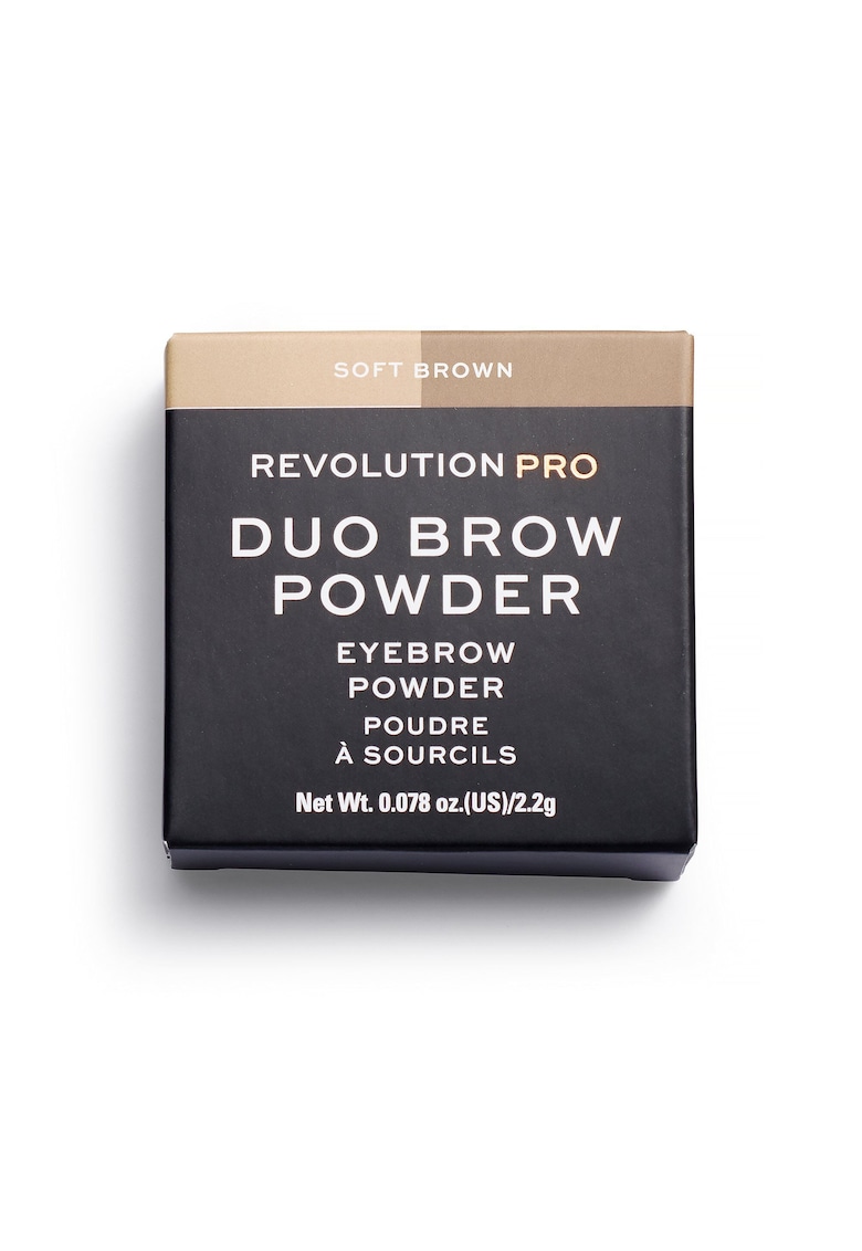 Pudra pentru sprancene Revolution PRO Duo -  Soft Brown - 2 -2 g