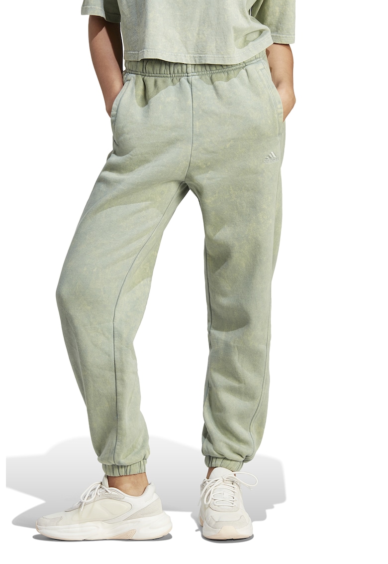 Pantaloni sport cu aspect deteriorat - Verde pal