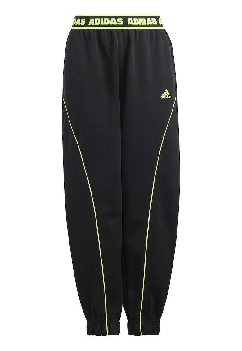 Pantaloni sport cu banda logo in talie