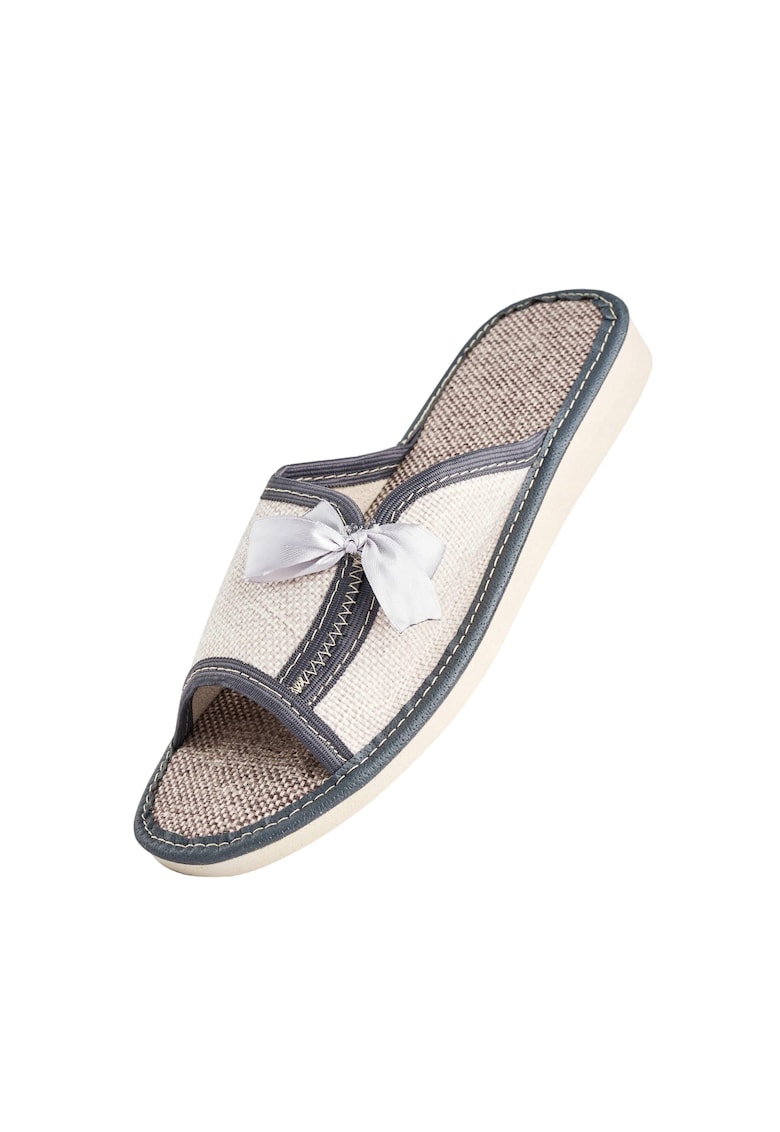 Papuci de casa pentru femei - Textil - Bej -