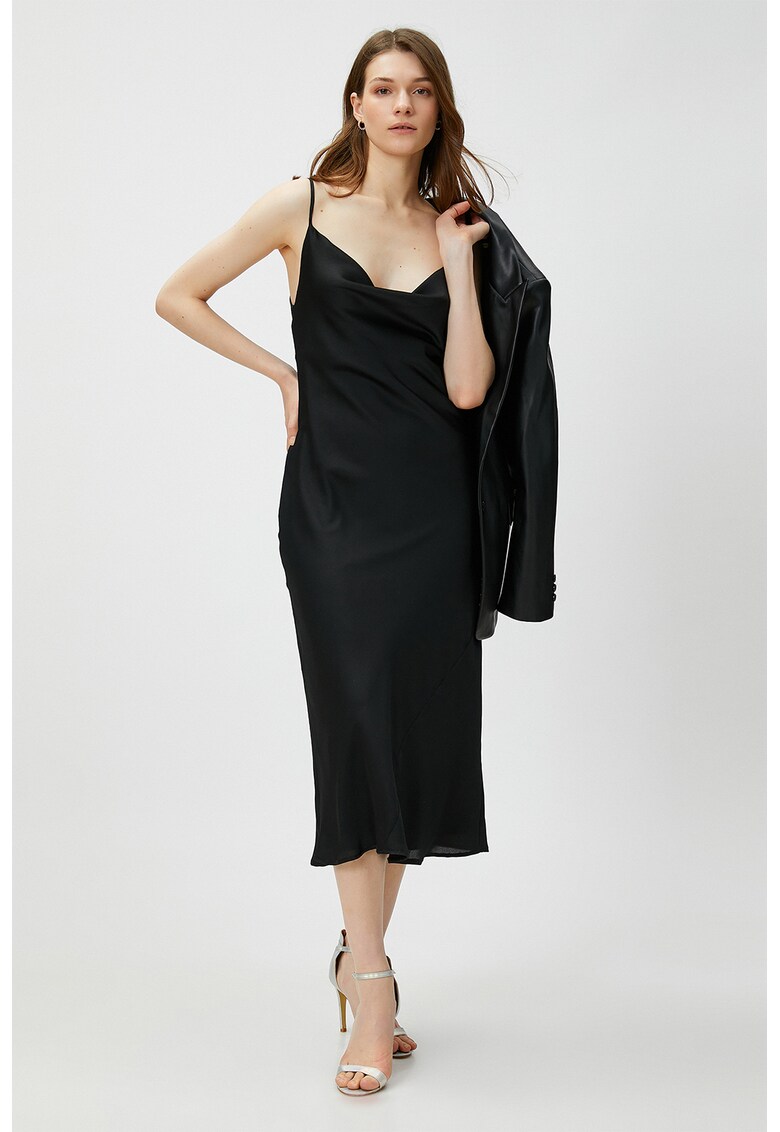 Rochie-furou cu decolteu drapat