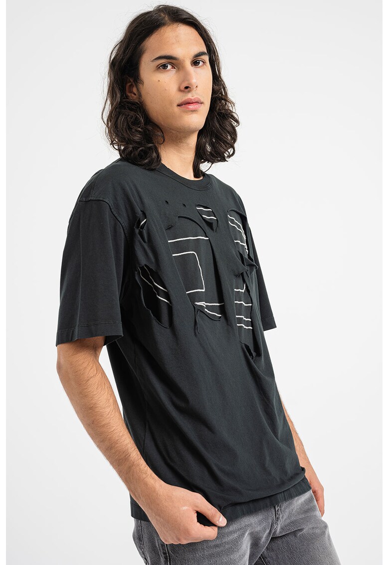 Tricou lejer cu imprimeu logo Strapoval