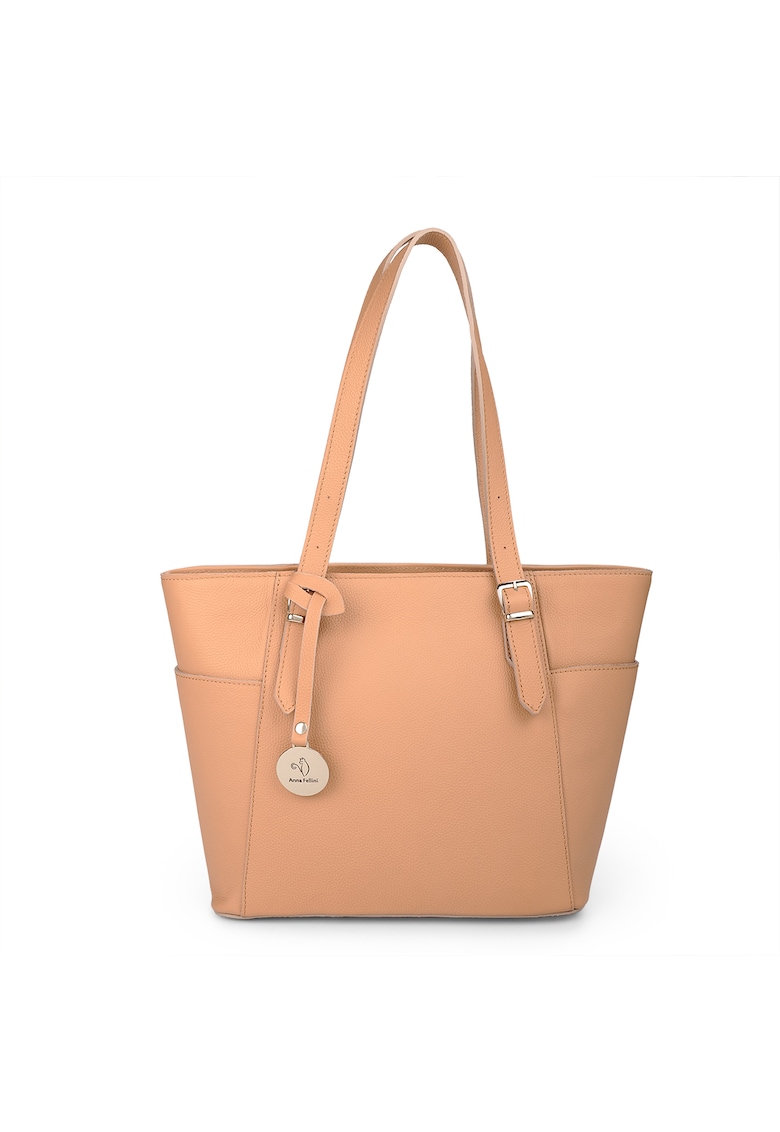 Geanta dama piele - Michelle - natur - 37 x 12 x 27 cm