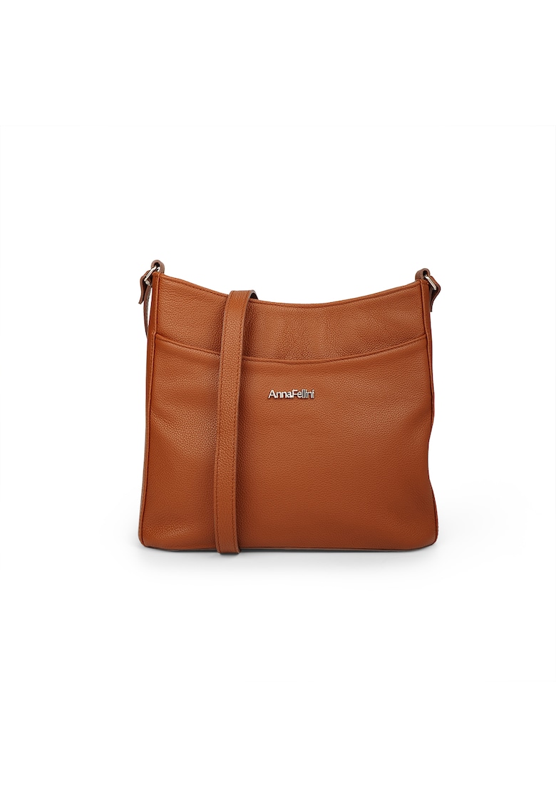 Geanta dama piele - Josefine - coniac - 31 x 11 x 25 cm