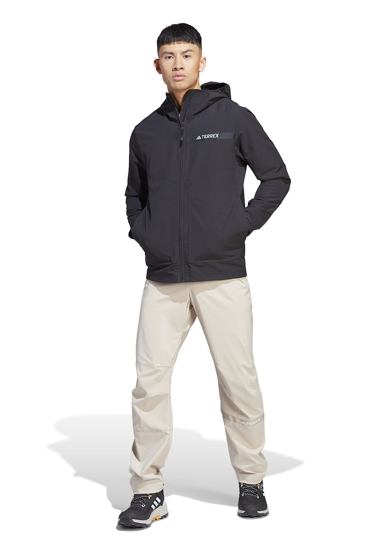 Jacheta softshell slim fit cu gluga Multi