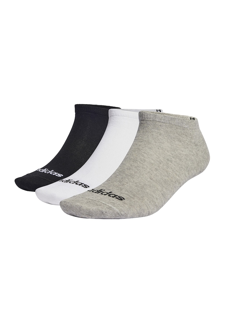 Set de sosete scurte unisex cu imprimeu logo - 3 perechi Set de sosete scurte unisex cu imprimeu logo - 3 perechi