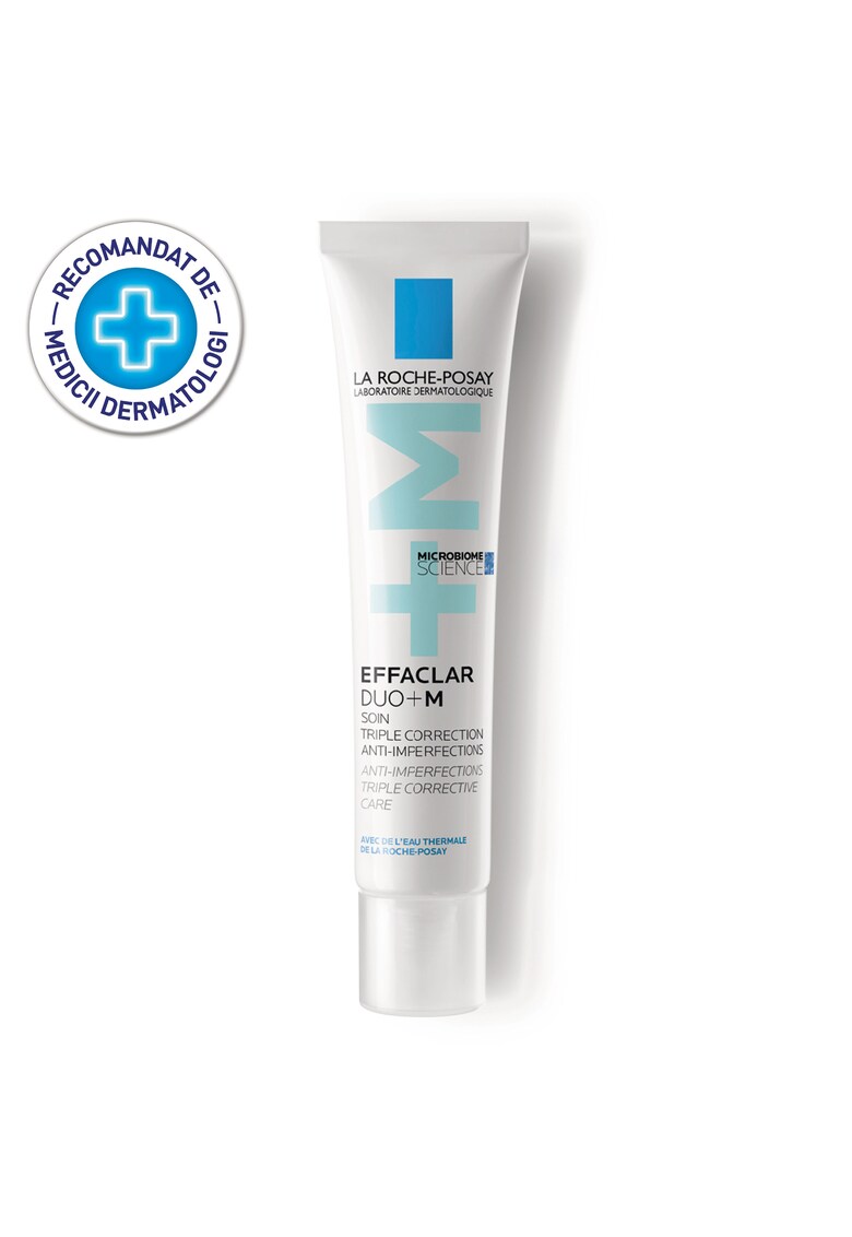 Crema de fata cu tripla actiune de ingrijire anti-imperfectiuni si anti-recurenta pentru ten gras cu tendinta acneica Effaclar Duo+M - 40 ml