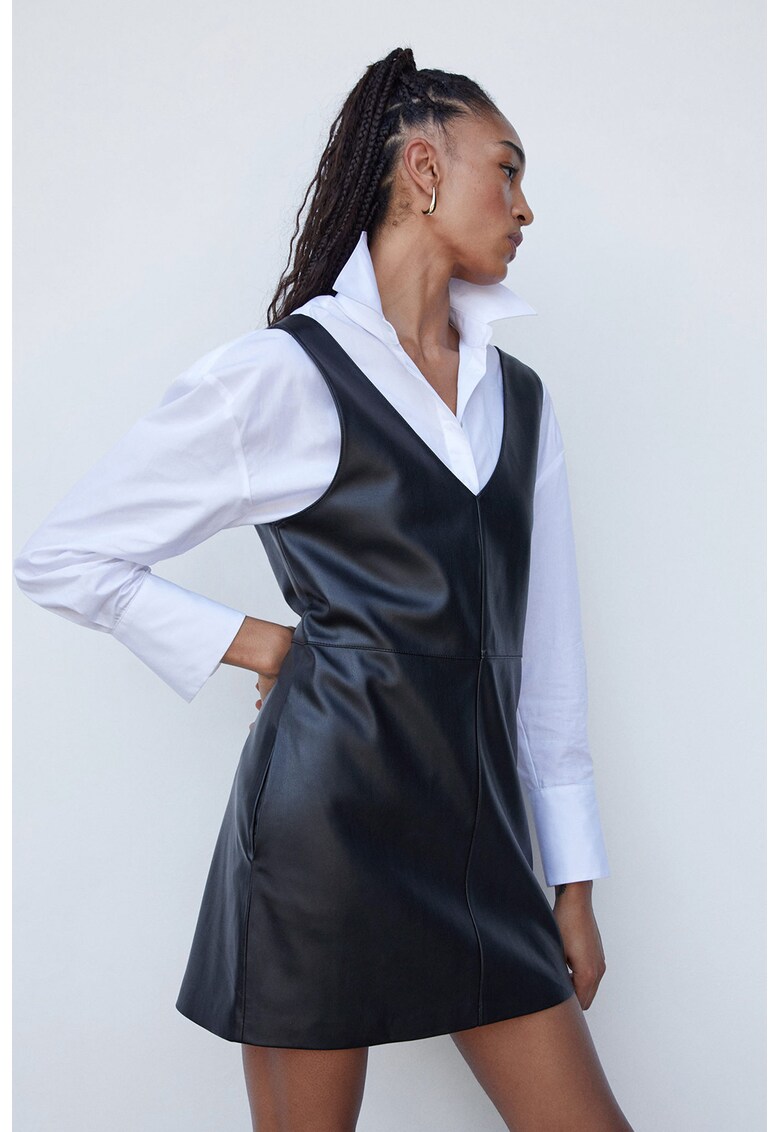 Rochie de piele ecologica Sixties